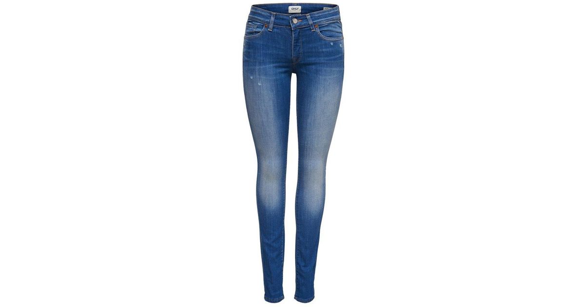 ONLY Denim Skinny Jeans Alba Regular in het Blauw - Lyst