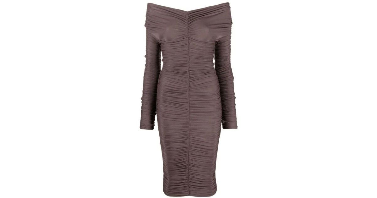 ANDAMANE Midi Dresses in Brown | Lyst