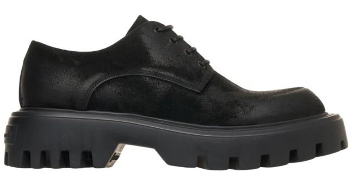 Mattia Capezzani Black Suede Lace-Up Shoes With Sole Design - NWT New // Mattia Capezzani ONLINE AND IN BOUTIQUES Exclusive to  main image 4