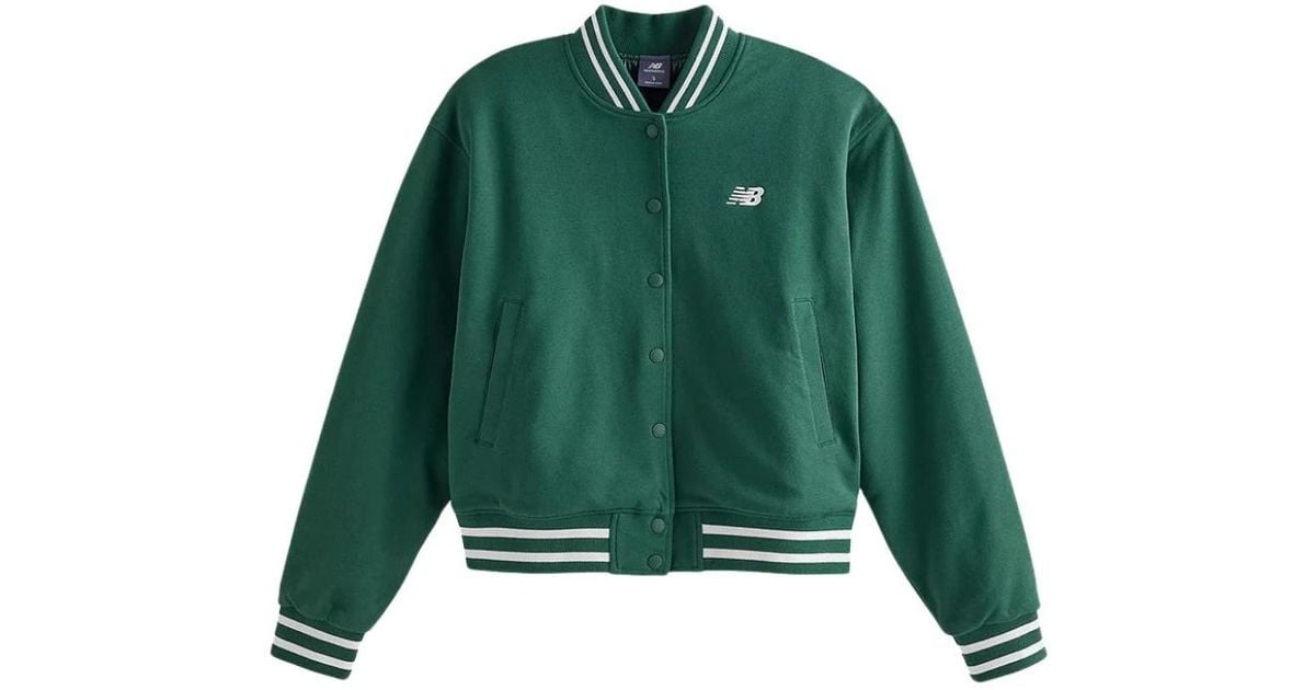 New Balance Bomber Jackets in Green | Lyst