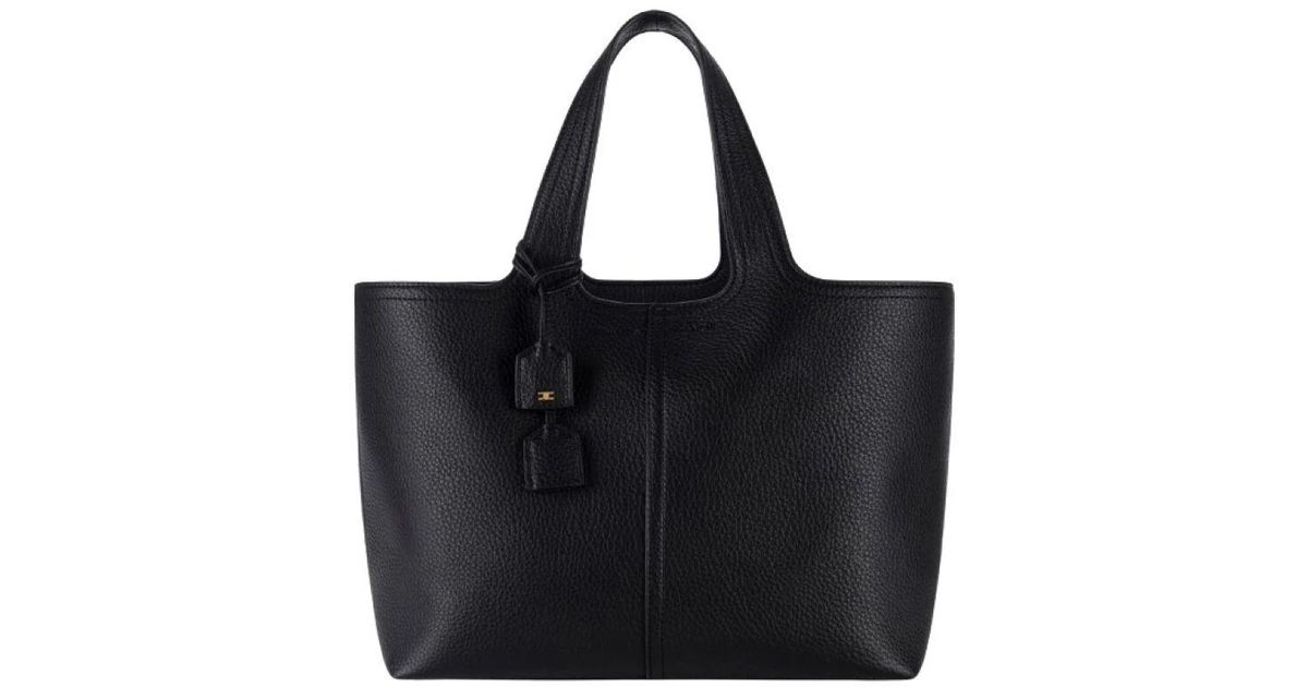 トートバッグ ELISABETTA FRANCHI Woman Tote bags Black BS12A 110 Elisabetta Franchi medium leatherette bag with logo for