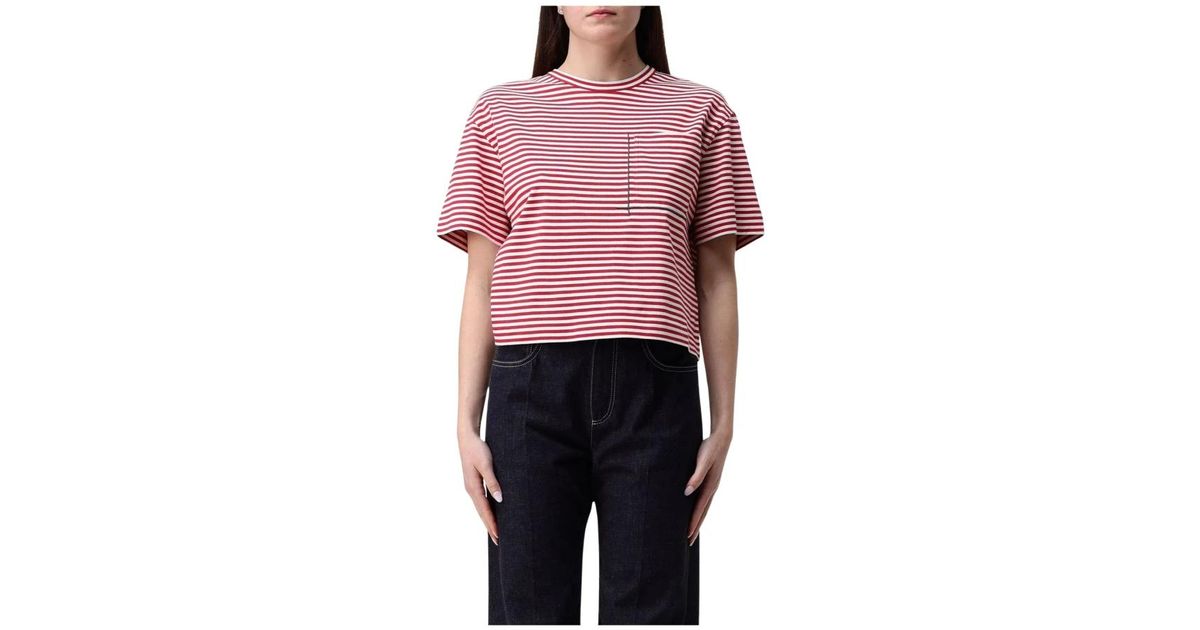 Brunello Cucinelli T-Shirts in Red | Lyst