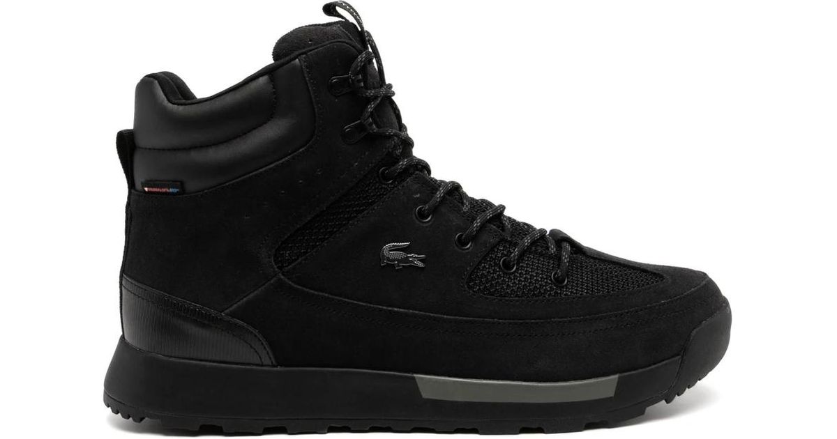 Lacoste Lace-Up Boots in Black for Men | Lyst UK