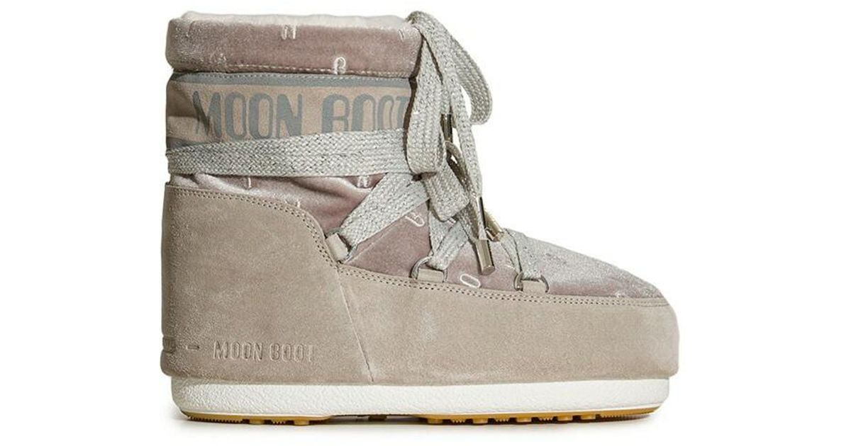 Moon Boot Mars Chenille Boots in het Naturel - Lyst