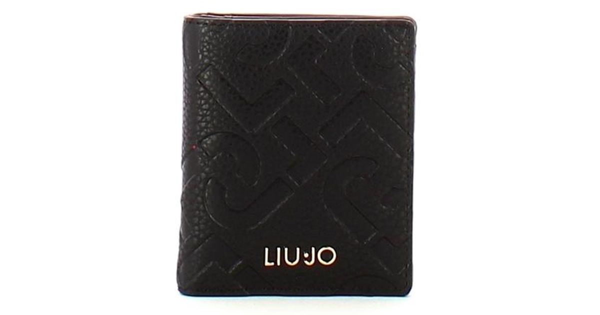Porta carte di credito logato di Liu Jo in Nero - Lyst