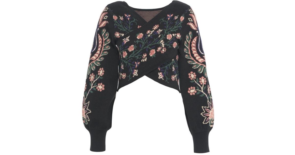 FARM Rio V-Neck Knitwear in Black | Lyst UK