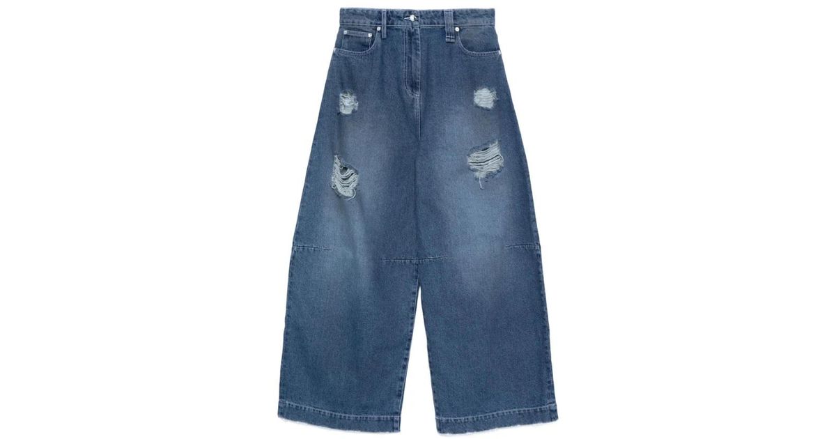 Simone Rocha Wide Jeans in Blue | Lyst UK