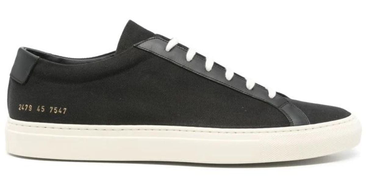 スニーカー Common Projects Almond Toe Black Sneakers With Lace-Up Common Projects Almond Toe Sneakers With Lace-Up Fastening