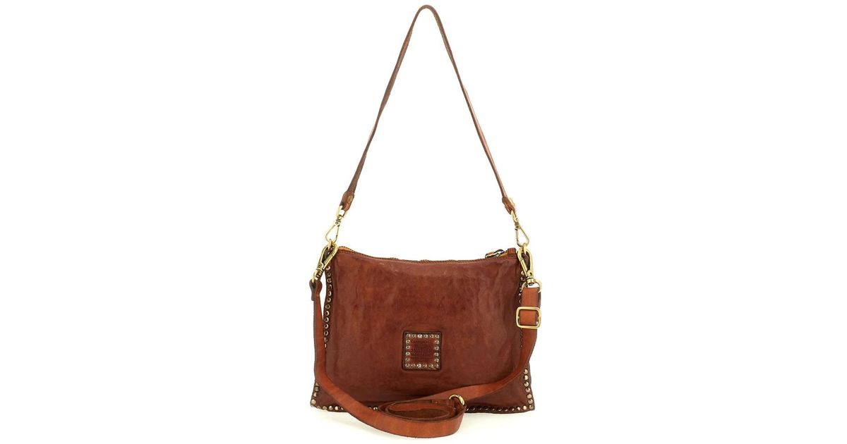 Sac à Épaule Campomaggi Crossbody - Coton Gris - Bandoulière Ajustable - Neuf Avec Étiquettes
