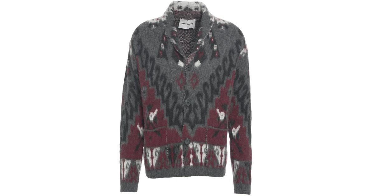 AMARANTO - Man - Grey - Cardigan