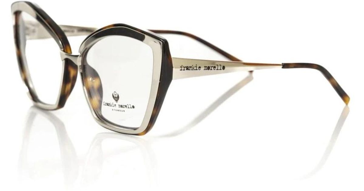 Frankie Morello Gold Metallic Fiber Women Women\'s Sunglasses Frankie Morello Cat Eye Frames FR22095 Women Multicolor main image 2