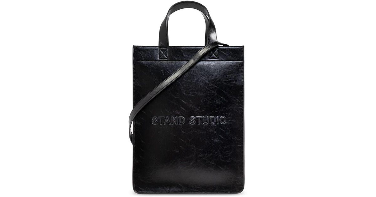 トートバッグ STAND STUDIO FW22 SHOPPING BAG (61742_903156000) Stand Studioのブラック ショッピングトートがセール中