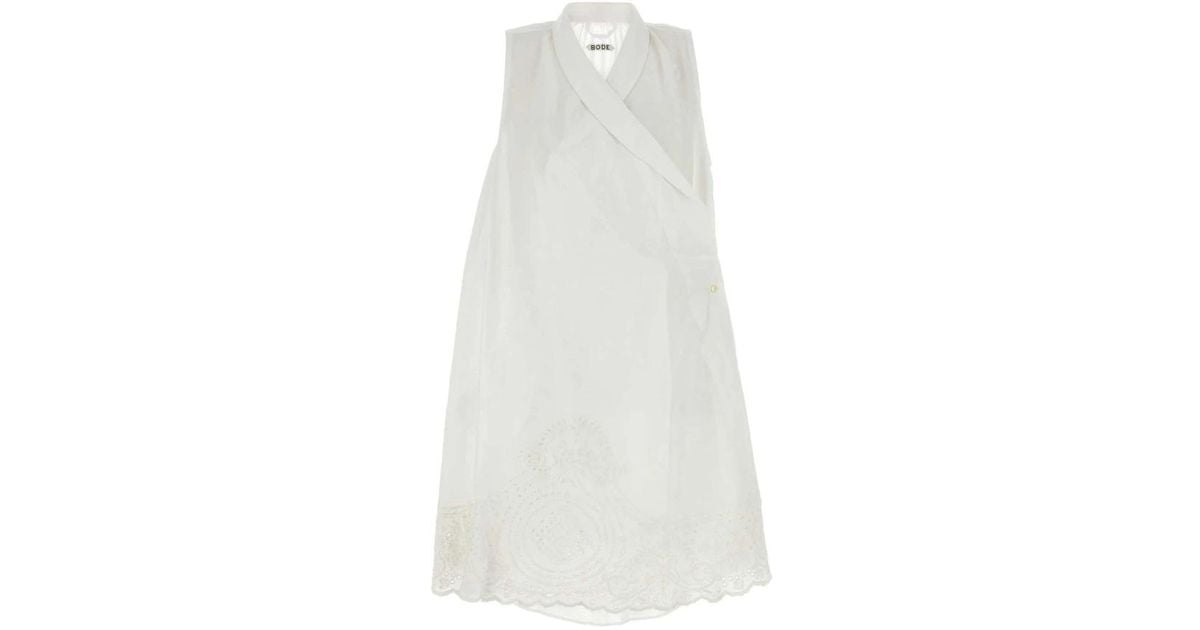 Bode Midi Dresses in White | Lyst