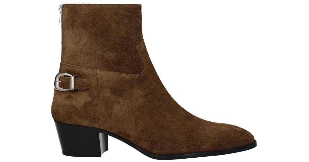 Celine Cowboy Boots in Brown | Lyst UK