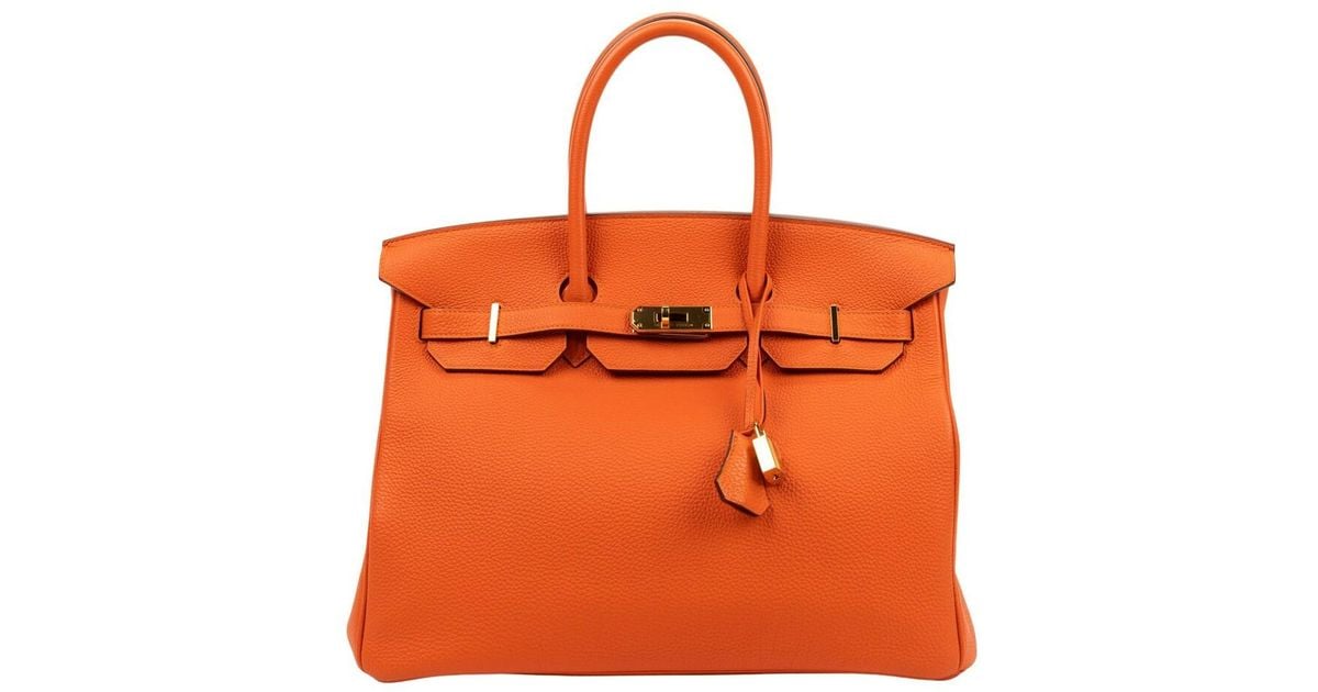 Donna Borse da Borse tote da Clemence birkin di Hermès in Arancione 