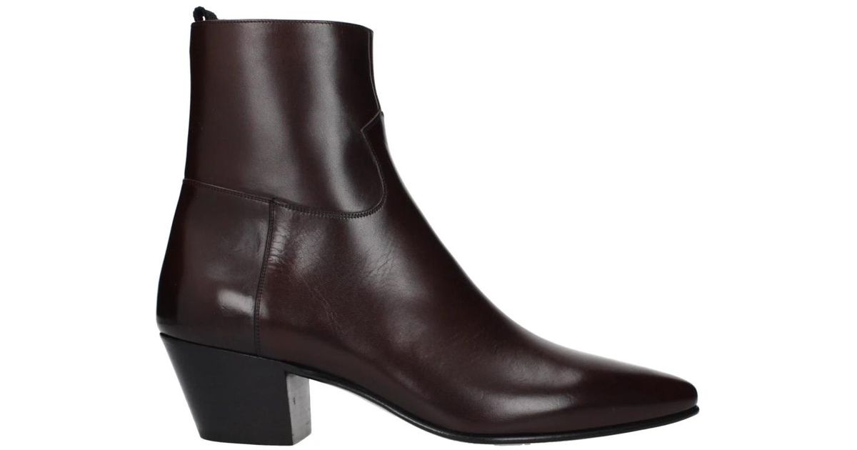 Celine Cowboy Boots in Brown | Lyst UK