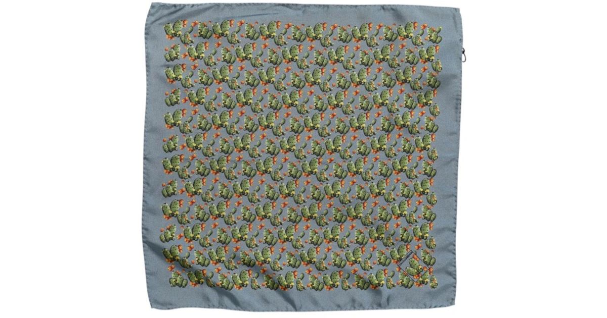 Dolce & Gabbana Orange Silk Square Men Foulard Scarf main image 0