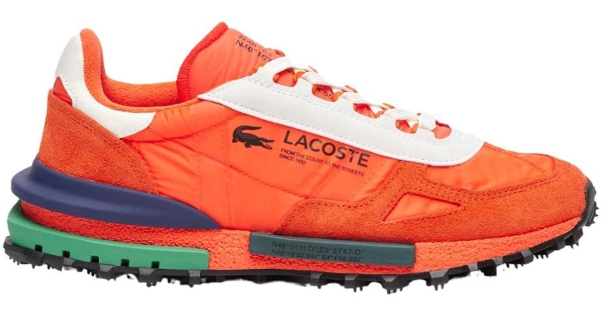 Lacoste Elite Active Textil DK Grün Sneakers in Rot für Herren