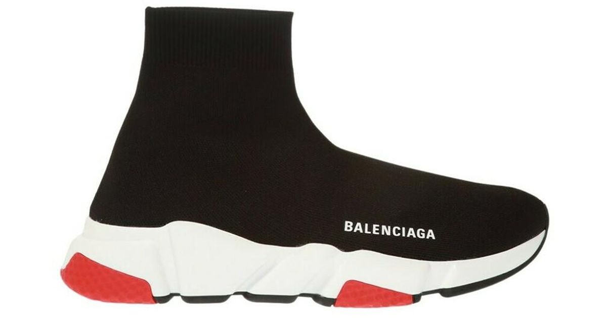 Balenciaga Sneakers With Sock in het Zwart - Lyst