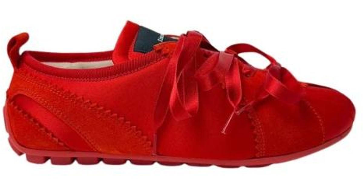 Simone Rocha Laced Shoes in Red | Lyst UK