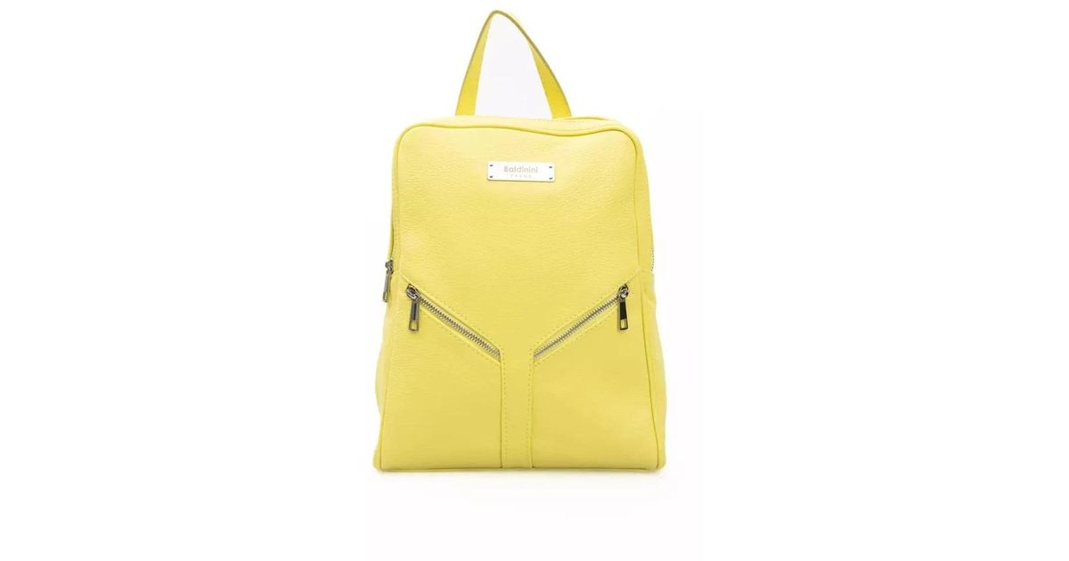 Baldinini Trend Black Leather Women Backpack
