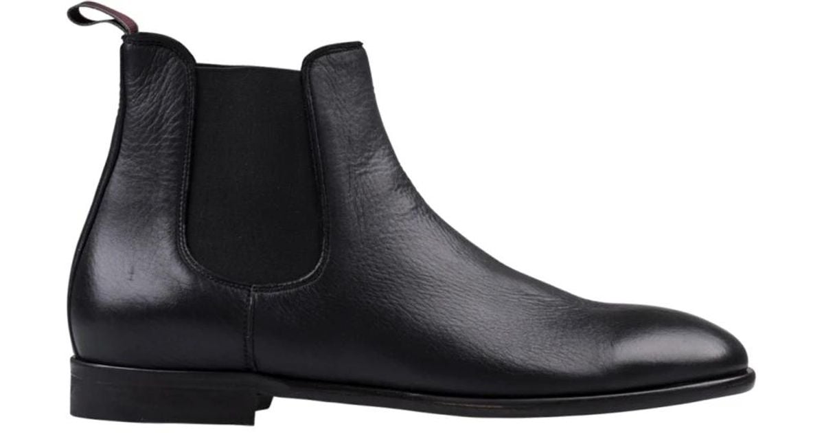 Sturlini Chelsea Boots Mens EU 42 US 9 Black Leather Ankle Casual Pull On Boots 9000_068402_070_sturlini-  main image 3