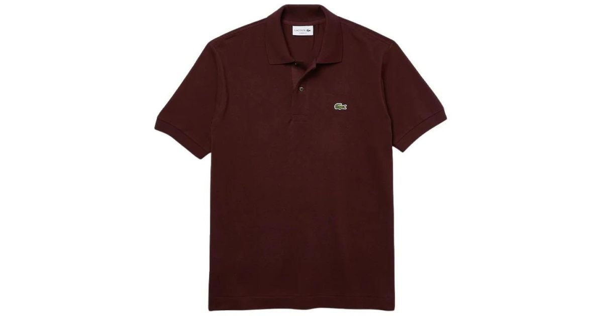 Brown lacoste polo shirt hotsell