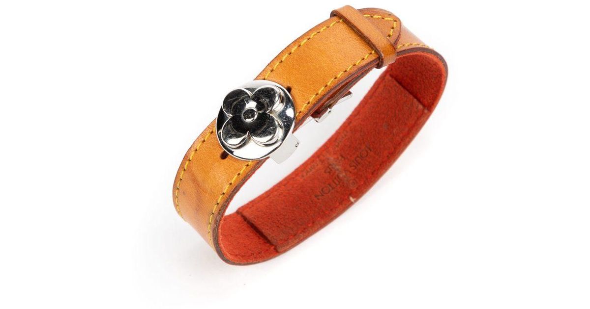 Louis Vuitton Monogramm Blumen Logo Armband In Braun Lyst