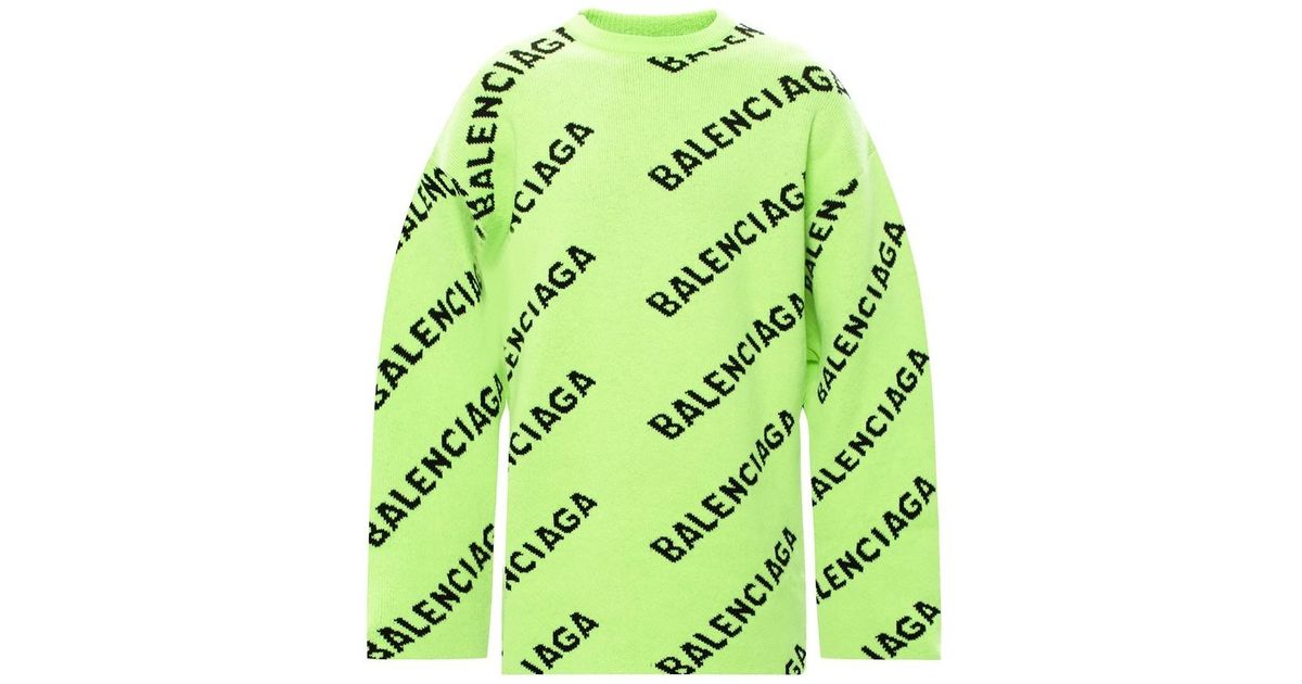 Balenciaga Wol Trui in het Geel voor heren - Lyst