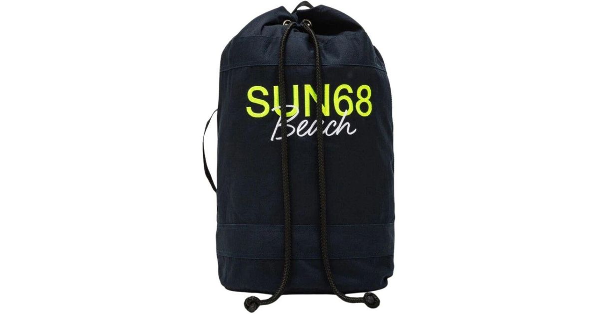 Sac à Dos Sun68 Big Bag Cabardine Bleu - Mixte - Neuf Avec étiquettes