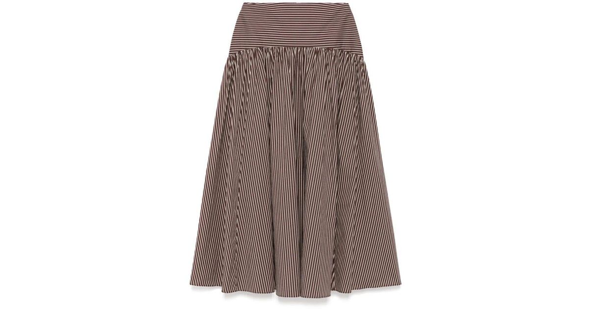 ワンピース STAUD Women Mid Skirts R25R2109VT DARK CHOCOLATE BROWN STAUD Midi Skirts in Brown | Lyst