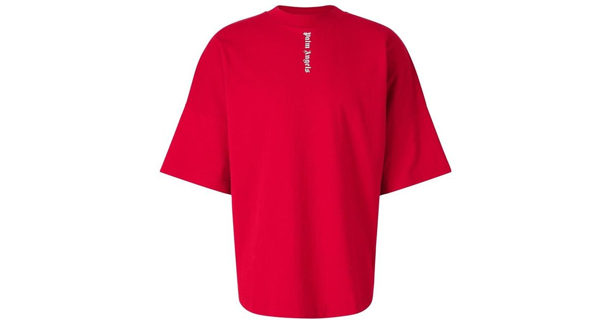 Vertical Logo T-Shirt da Uomo di Palm Angels in Rosso | Lyst