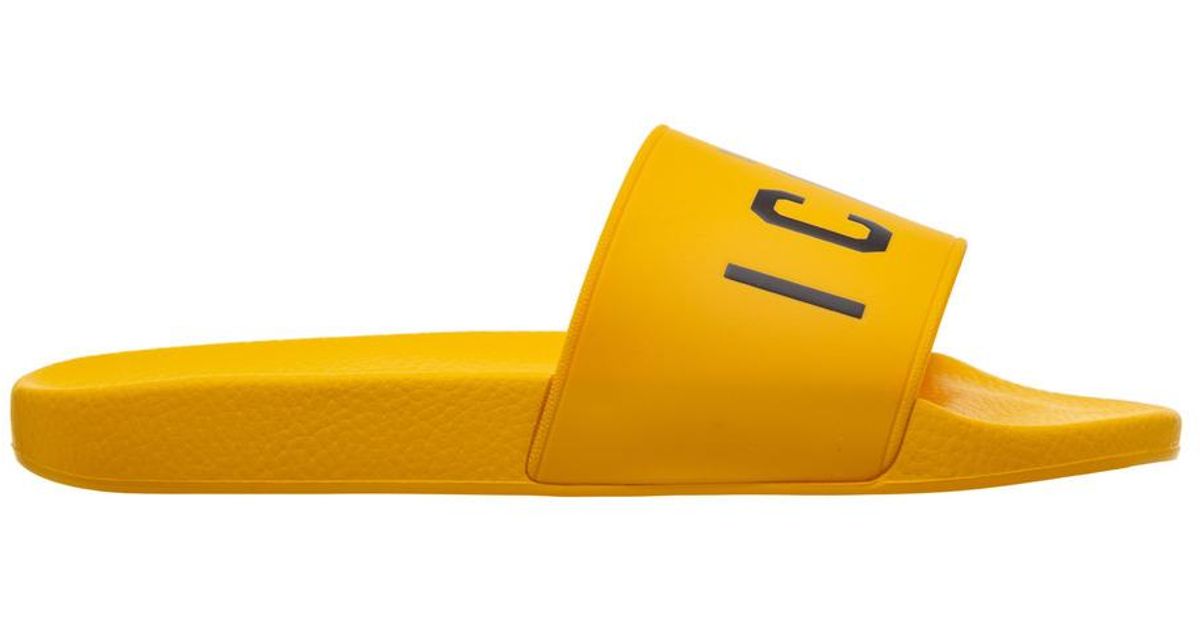 DSquared² Rubber Slippers - - Heren in het Geel voor heren - Lyst