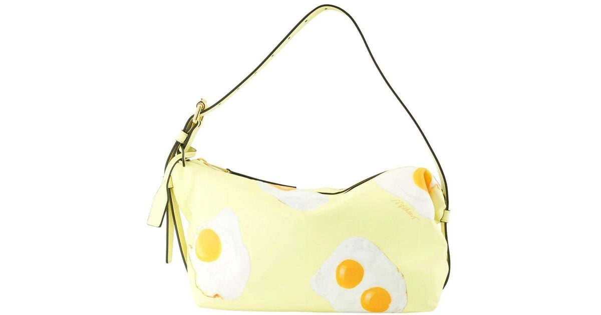 ハンドバッグ MOSCHINO COUTURE Woman Handbag Yellow MC4271PP0MOA0400 400 Moschino Biker Leather Top Handle Bag Yellow ref.683091