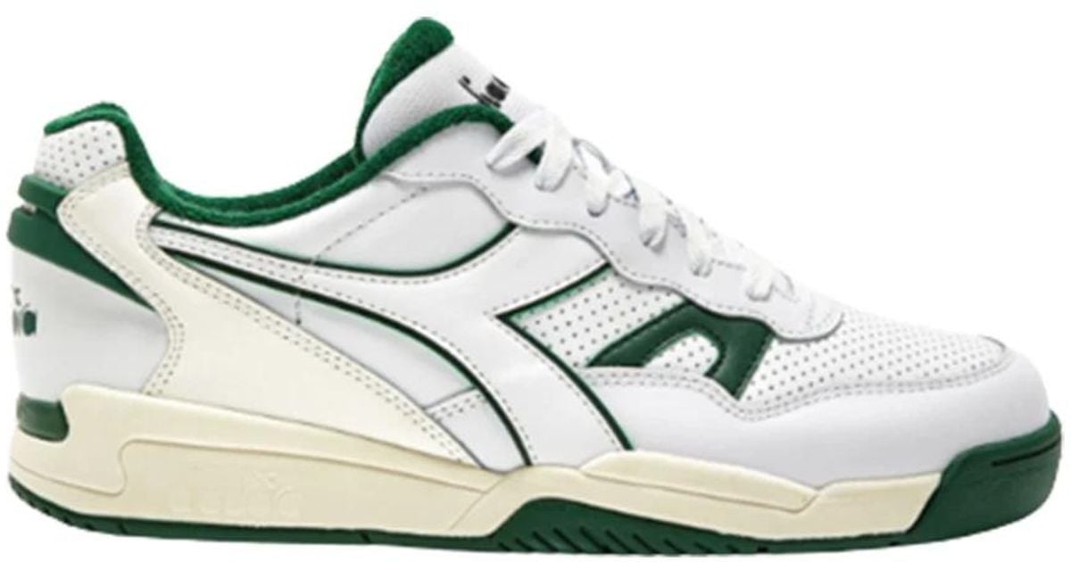 Scarpe bianche e verdi winner da Uomo di Diadora in Bianco Lyst
