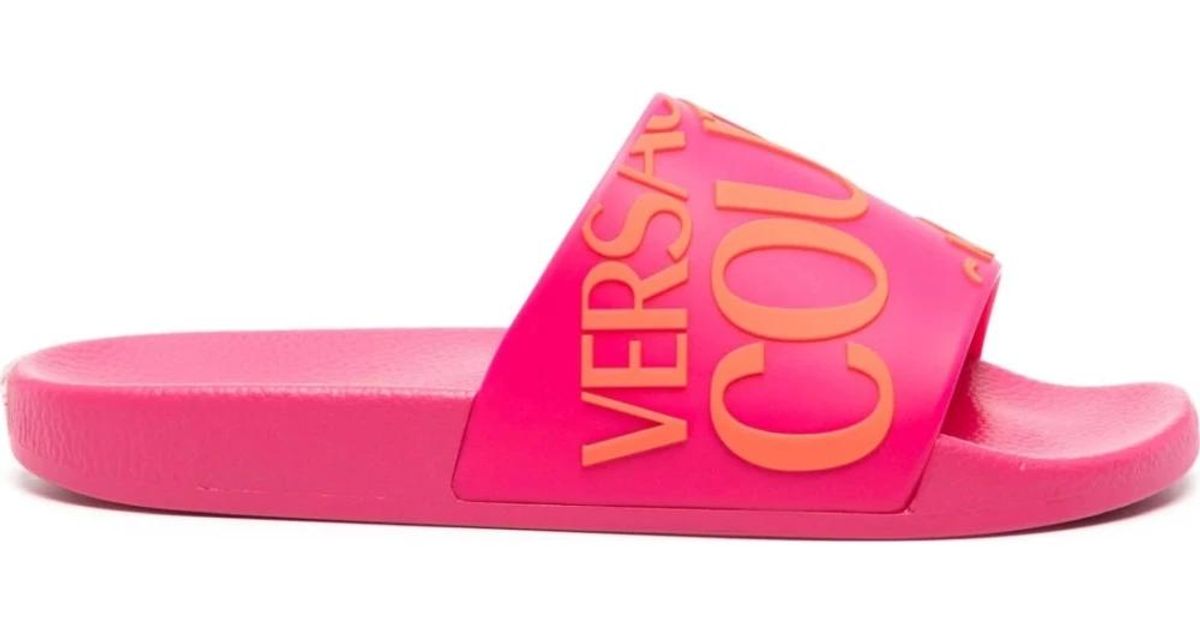 Versace Jeans Couture Sliders in Pink Lyst UK
