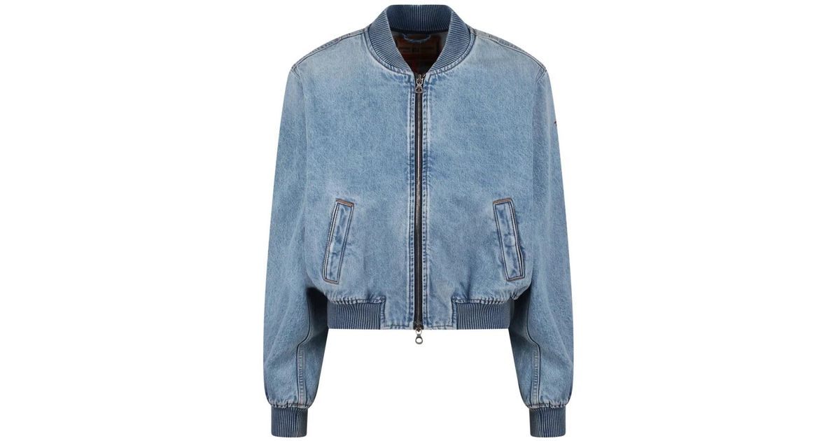 DIESEL Bomber Jackets in Blue Lyst UK