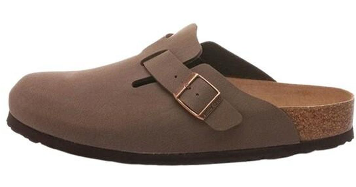 Birkenstock Boston Vegan BirkoFlor Nubuck Sandals in Braun Lyst DE