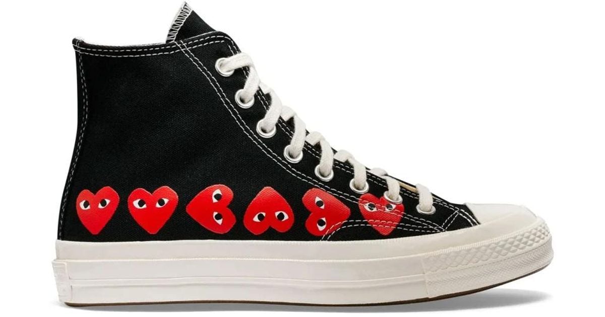 Converse nere alte con hotsell cuore rosso