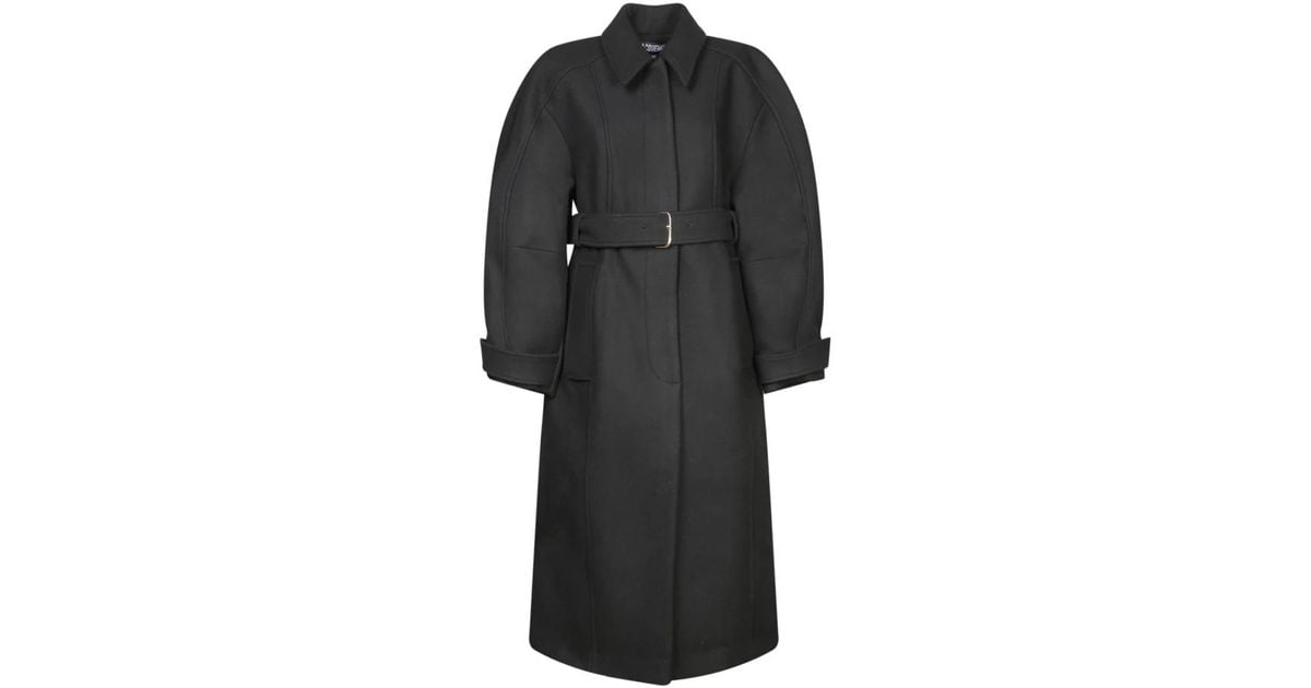 Jacquemus Trench Coats in Black | Lyst