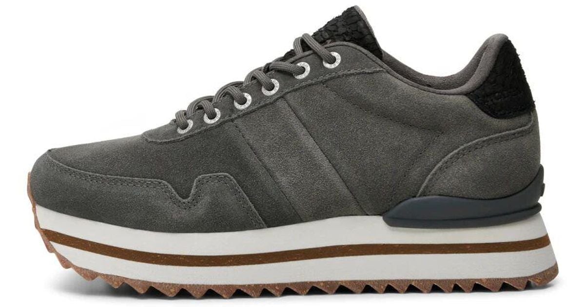 Woden Nora Iii Suede Plateau Sneakers in Schwarz Lyst DE