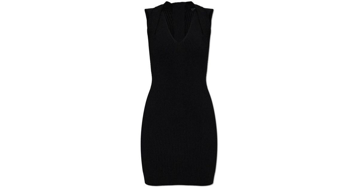 black american dressing style Balmain // Knit Cut Out Dress  VSP Consignment