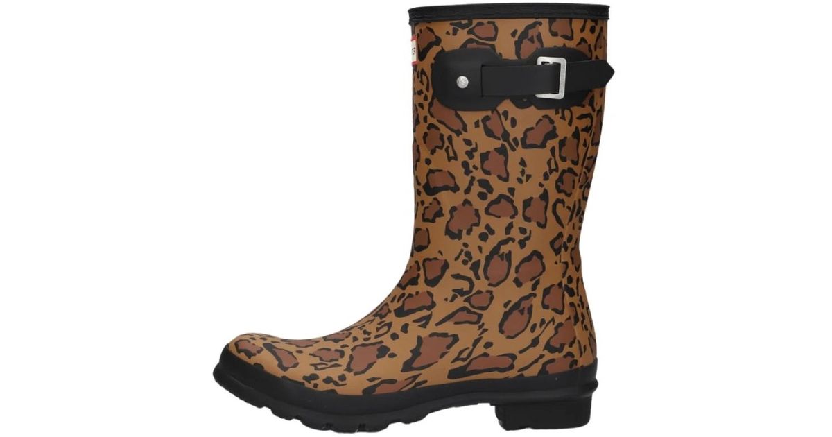 HUNTER Regenlaarzen Dames Womens Original Short Maat: 37 Materiaal: Rubber Kleur: Blauw