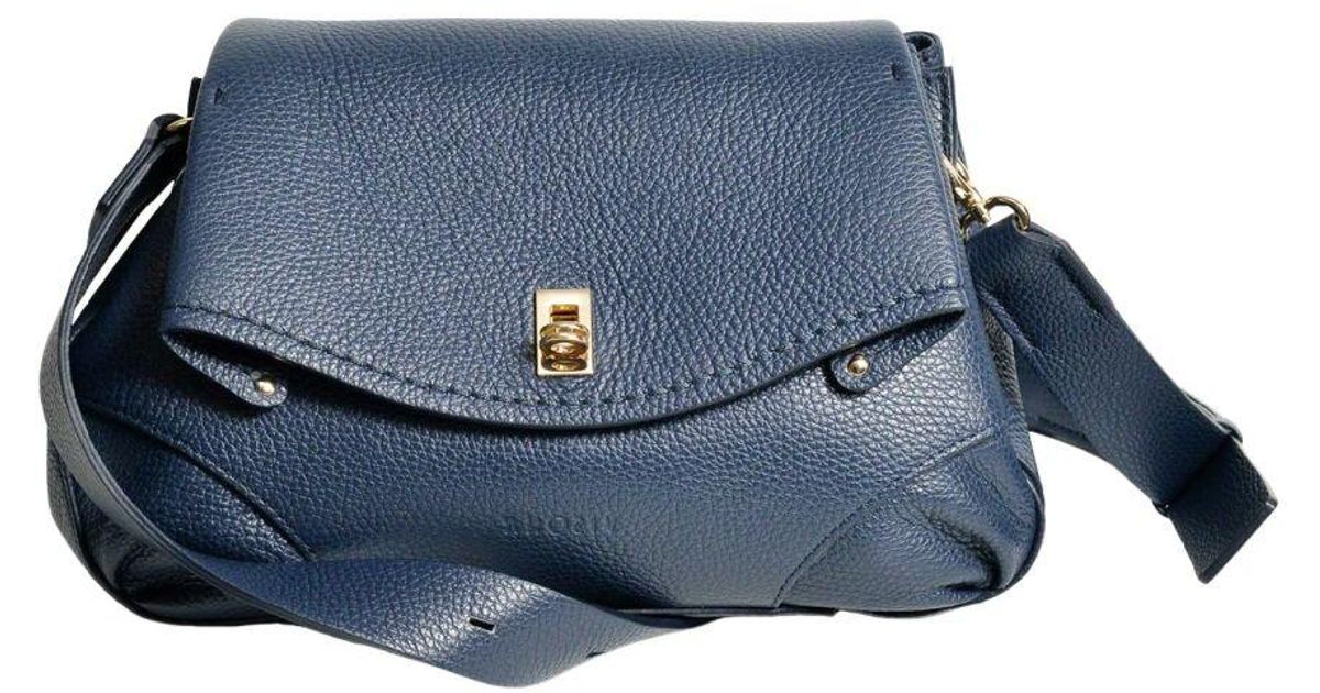 ショルダーバッグ・ポシェット PLINIO VISONA 25201-BLU NOTTE Shoulder Bags Borsa in pelle plinio-visona-Blue-Shoulder-