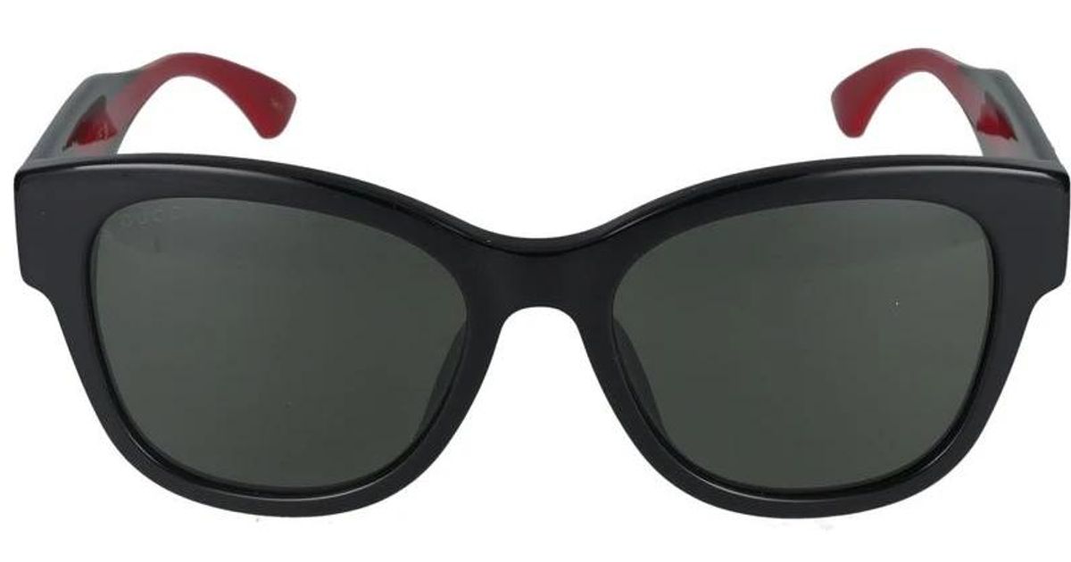 Gucci Interloccking G Web Sunglasses in Black | Lyst
