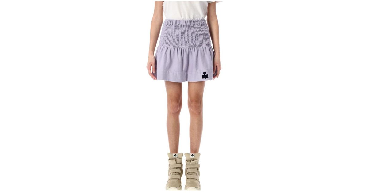 ワンピース ISABEL MARANT Women Short Skirts RO0587FA B3J03IMDWH Navy Isabel Marant Short Skirts in Blue | Lyst