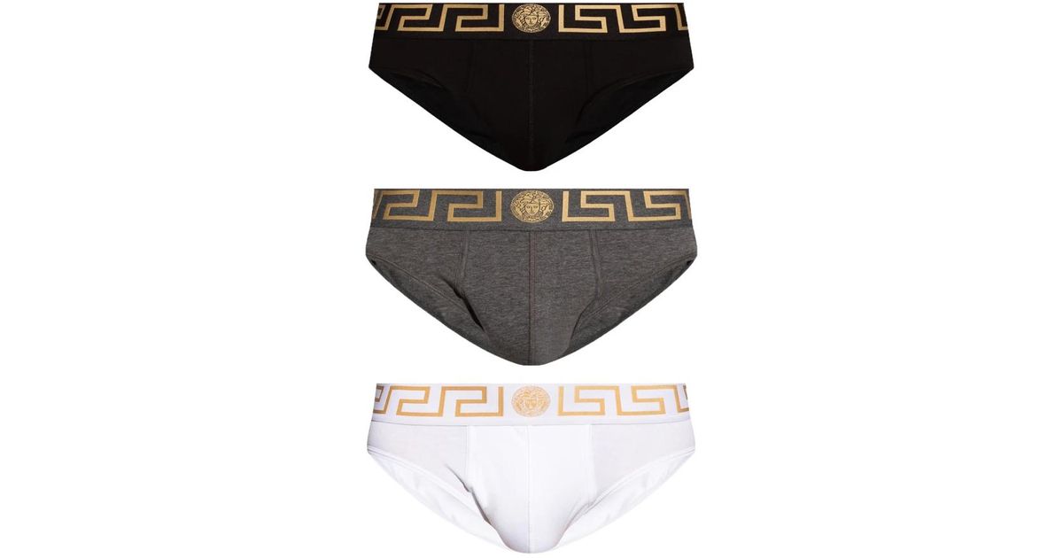 Versace MarkenSlips 3erPack in Schwarz für Herren Lyst DE