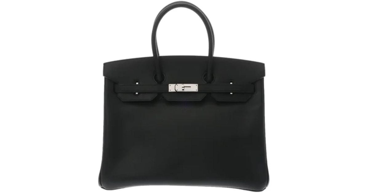 Borsa herm s birkin 35 in pelle nera usata di Herm s in Nero Lyst