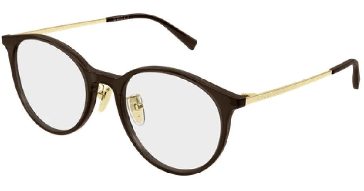 Gucci Logo Optisch Montuur in het Bruin | Lyst NL