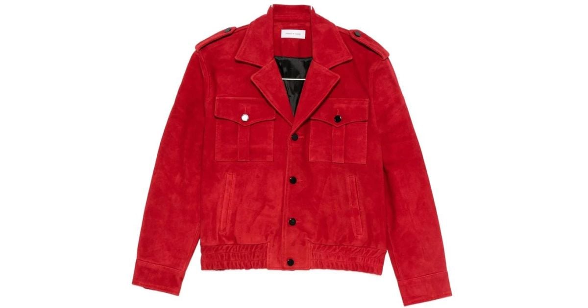 Ernest W. Baker Leather Jackets in Red for Men | Lyst
